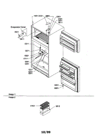 Door / Hinges / Accessories parts for Amana Top-Mount Refrigerator TM18V2L-P1318006WL from AppliancePartsPros.com