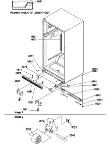 Ladders, Lower Cabinet And Rollers parts for Amana Top-Mount Refrigerator TM18VL-P1305902WL from AppliancePartsPros.com