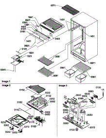 Interior Cabinet And Drain Block Assembly parts for Amana Top-Mount Refrigerator TM18VW-P1305902WW from AppliancePartsPros.com
