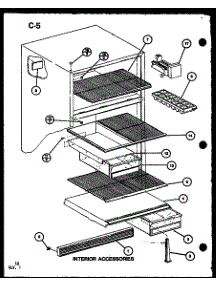Interior Accessories (Tm20g / P75535-17W) parts for Amana Top-Mount Refrigerator TM20G-P75535-17W from AppliancePartsPros.com