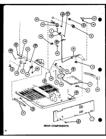 Rear Components (Tm16h / P7711001w) (Tm16h / P7711002w) (Tr16h / P7711003w) (Tr16h / P7711004w) (Tm16h1 / P7711027w) parts for Amana Top-Mount Refrigerator TM20H-P7711011W from AppliancePartsPros.com