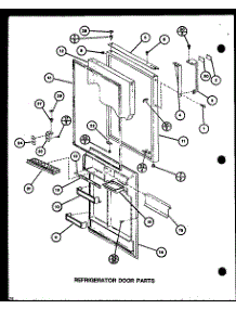 Refrigerator Door Parts (Tr18h / P7711008w) (Tc18h / P7711009w) (Tc18h / P7711010w) parts for Amana Top-Mount Refrigerator TM20H-P7711012W from AppliancePartsPros.com
