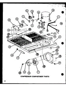 Compressor Compartment Parts (Tm18j / P7739003w) (Tr18j / P7739004w) (Tc18j / P7739005w) parts for Amana Top-Mount Refrigerator TM20J-P7739008W from AppliancePartsPros.com