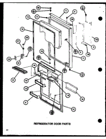 Refrigerator Door Parts (Tc20j / P7739010w) parts for Amana Top-Mount Refrigerator TM20J-P7739008W from AppliancePartsPros.com