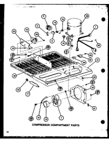 Compressor Compartment Parts (Tm20j / P7739008w) (Tr20j / P7739009w) (Tc20j / P7739010w) parts for Amana Top-Mount Refrigerator TM20J-P7739008W from AppliancePartsPros.com