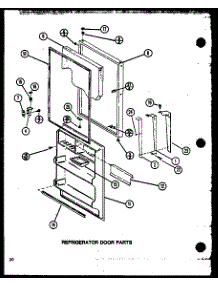 Refrigerator Door Parts (Tm18n / P1102103w) (Tm18n / P1102104w) parts for Amana Top-Mount Refrigerator TM20N-P1102105W from AppliancePartsPros.com