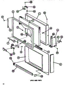 Upper Door parts for Amana Top-Mount Refrigerator TM516F1-P7705205W from AppliancePartsPros.com