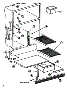 Interior parts for Amana Top-Mount Refrigerator TM516F1-P7705205W from AppliancePartsPros.com