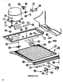 Compressor parts for Amana Top-Mount Refrigerator TM516F1-P7705205W from AppliancePartsPros.com