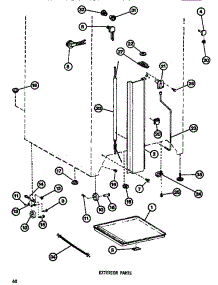 Exterior parts for Amana Top-Mount Refrigerator TM516F1-P7705205W from AppliancePartsPros.com