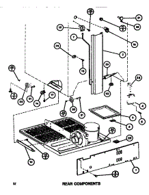 Rear Components parts for Amana Top-Mount Refrigerator TM516G1-P7655601W from AppliancePartsPros.com