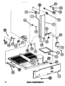 Rear Components parts for Amana Top-Mount Refrigerator TM516G1-P7655605W from AppliancePartsPros.com