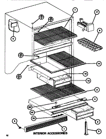 Interior Accessories parts for Amana Top-Mount Refrigerator TM516H1-P7655609W from AppliancePartsPros.com