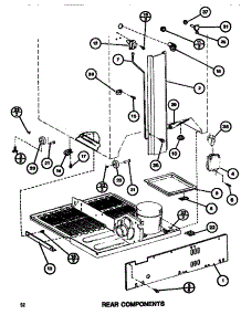 Rear Components parts for Amana Top-Mount Refrigerator TM516H1-P7655609W from AppliancePartsPros.com