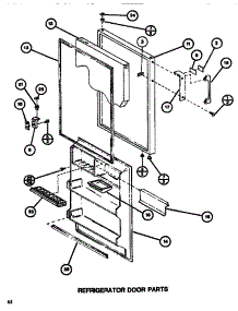 Refrigerator Door parts for Amana Top-Mount Refrigerator TM516H1-P7655613W from AppliancePartsPros.com