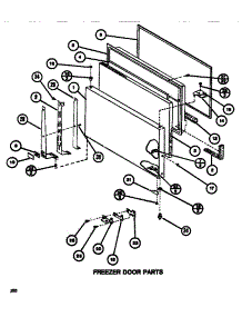 Freezer Door parts for Amana Top-Mount Refrigerator TM516K1-P7816001W from AppliancePartsPros.com