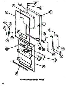 Refrigerator Door parts for Amana Top-Mount Refrigerator TM516K1-P7816001W from AppliancePartsPros.com