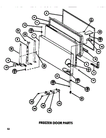 Freezer Door parts for Amana Top-Mount Refrigerator TM516M1-P7816005W from AppliancePartsPros.com