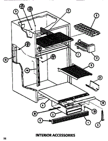 Interior Accessories parts for Amana Top-Mount Refrigerator TM516M1-P7816005W from AppliancePartsPros.com