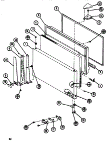 Freezer Door parts for Amana Top-Mount Refrigerator TM516N1-P1109804W from AppliancePartsPros.com