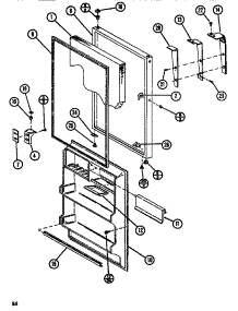 Refrigerator Door parts for Amana Top-Mount Refrigerator TM516N1-P1109804W from AppliancePartsPros.com