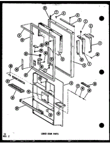 Lower Door Parts (Tm518f-C / P75288-11Wc) (Tm518f / P75288-11W) (Tm518f-A / P75288-11Wa) (Tm518f-L / P75288-11Wl) (Tm518f-G / P75288-11Wg) (Td523f-G / P75288-10Wg) (Td523f-L / P75288-10Wl) (Td523f-A / P75288-10Wa) (Td523f / P75288-10W) (Td523f-C / P75288-10Wc) (Tm518f-C / P761 parts for Amana Top-Mount Refrigerator TM518F-P75288-11W from AppliancePartsPros.com