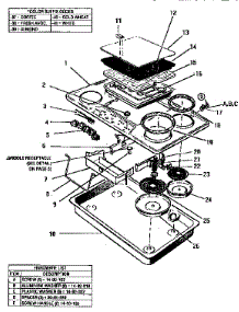 Tmh36p01 (Tmh36p01) parts for Thermador Electric Cooktop TMH45P01 from AppliancePartsPros.com