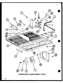 Compressor Compartment Parts (Tc22h / P7711034w) (Tc22h / P7711035w) parts for Amana Top-Mount Refrigerator TMI20H-P7711031W from AppliancePartsPros.com