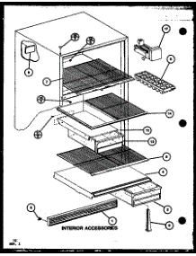 Interior Accessories (Tm16k1 / P7791108w) (Tm16k1 / P7791109w) (Tm16k / P7791110w) (Tm16k / P7791111w) (Tmi16k / P7791112w) (Tmi16k / P7791113w) parts for Amana Top-Mount Refrigerator TMI20K-P7791121W from AppliancePartsPros.com
