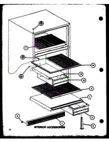 Interior Accessories (Tmi20k / P7803235w) (Tmi20k / P7803236w) parts for Amana Top-Mount Refrigerator TMI20K-P7803236W from AppliancePartsPros.com