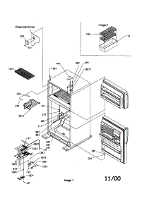 Door Hinges / Fz Duct / Mk Cont parts for Amana Top-Mount Refrigerator TN21V2C-P1315907WC from AppliancePartsPros.com
