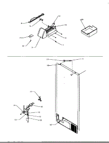 Factory Installed Ice Maker (Tpi21a3e / P1182005we) (Tpi21a3l / P1182005wl) (Tpi21a3w / P1182005ww) parts for Amana Top-Mount Refrigerator TP19R3W-P1181905WW from AppliancePartsPros.com
