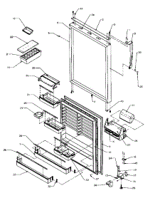 Refrigerator Door (Tp22r3e / P1181603we) (Tp22r3l / P1181603wl) (Tp22r3w / P1181603ww) parts for Amana Top-Mount Refrigerator TP22R3E-P1181603WE from AppliancePartsPros.com