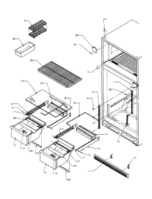 Cabinet Shelving parts for Amana Top-Mount Refrigerator TQ18R3-P1181809WL from AppliancePartsPros.com