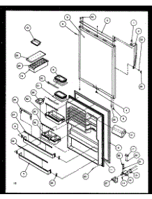 Refrigerator Door (Tg18rbg / P1158303wg) (Tg18rbl / P1158303wl) (Tg18rbw / P1158303ww) (Tz18rg / P1158405wg) (Tz18rl / P1158405wl) (Tz18rw / P1158405ww) (Tq18rbg / P1158406wg) (Tq18rbl / P1158406wl) (Tq18rbw / P1158406ww) parts for Amana Top-Mount Refrigerator TQ18RBL-P1158406WL from AppliancePartsPros.com