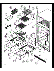 Cabinet Shelving (Tz21re / P1157604we) (Tz21rl / P1157604wl) (Tz21rg / P1157604wg) (Tz21rw / P1157604ww) (Tzi21rl / P1168005wl) (Tzi21re / P1168005we) (Tzi21rw / P1168005ww) parts for Amana Top-Mount Refrigerator TQ18RBL-P1158406WL from AppliancePartsPros.com