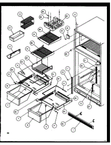 Cabinet Shelving (Tz22rl / P1157703wl) (Tz22re / P1157703we) (Tz22rw / P1157703ww) (Tzi22re / P1168007we) (Tzi22rl / P1168007wl) (Tzi22rw / P1168007ww) parts for Amana Top-Mount Refrigerator TQ18RBL-P1158406WL from AppliancePartsPros.com