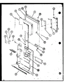 Freezer Door (Tj18n / P1106111w) (Tj18n / P1106112w) (Tq18nb / P1113501w) (Tq18nb / P1113502w) parts for Amana Top-Mount Refrigerator TQ22NB-P1114001W from AppliancePartsPros.com