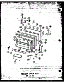 Freezer Door Assy 23 Cu. Ft. (Td23w / P60303-39W) parts for Amana Top-Mount Refrigerator TR16W-AG-P60303-28WG from AppliancePartsPros.com