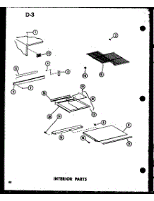 Interior Parts (Td23f-C / P75288-6Wc) (Td23f / P75288-6W) (Td23f-A / P75288-6Wa) (Td23f-L / P75288-6Wl) (Td23f-G / P75288-6Wg) parts for Amana Top-Mount Refrigerator TR18F-P75288-13W from AppliancePartsPros.com
