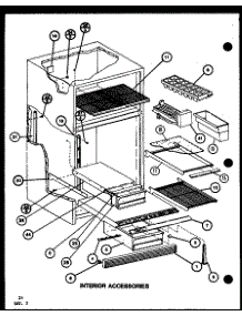 Interior Accessories (Tr18k / P7791126w) (Tr18k / P7791127w) (Tri18k / P7791128w) (Tri18k / P7791129w) (Trg18k / P7791150w) (Trg18k / P7791151w) parts for Amana Top-Mount Refrigerator TR18K-P7791127W from AppliancePartsPros.com