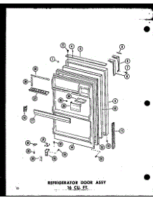 Refrigerator Door Assy 16 Cu. Ft. (Tr16b-C / P73500-3Wc) (Tr16b-A / P73500-3Wa) (Tr16b-G / P73500-3Wg) (Tr16b / P73500-3W) (Tr16b-L / P73500-3Wl) parts for Amana Top-Mount Refrigerator TR20B-P73500-8W from AppliancePartsPros.com