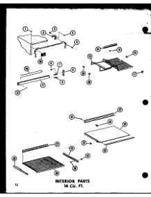 Interior Parts 16 Cu. Ft. (Tr16b-C / P73500-3Wc) (Tr16b-A / P73500-3Wa) (Tr16b-G / P73500-3Wg) (Tr16b / P73500-3W) (Tr16b-L / P73500-3Wl) parts for Amana Top-Mount Refrigerator TR20B-P73500-8W from AppliancePartsPros.com