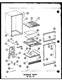 Interior Parts 16 Cu. Ft. (Tr16b-C / P73500-3Wc) (Tr16b-A / P73500-3Wa) (Tr16b-G / P73500-3Wg) (Tr16b / P73500-3W) (Tr16b-L / P73500-3Wl) parts for Amana Top-Mount Refrigerator TR20B-P73500-8W from AppliancePartsPros.com