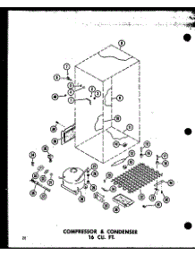 Compressor & Condenser 16 Cu. Ft. (Tr16b-C / P73500-3Wc) (Tr16b-A / P73500-3Wa) (Tr16b-G / P73500-3Wg) (Tr16b / P73500-3W) (Tr16b-L / P73500-3Wl) parts for Amana Top-Mount Refrigerator TR20B-P73500-8W from AppliancePartsPros.com