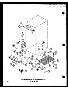 Compressor & Condenser 18 Cu. Ft. (Ts18b-C / P73500-4Wc) (Ts18b / P73500-4W) (Ts18b-A / P73500-4Wa) (Ts18b-L / P73500-4Wl) (Ts18b-G / P73500-4Wg) (Tm18b-C / P73500-5Wc) (Tm18b / P73500-5W) (Tm18b-A / P73500-5Wa) (Tm18b-L / P73500-5Wl) (Tm18b-G / P73500-5Wg) (Etm18n-C / P73500- parts for Amana Top-Mount Refrigerator TR20B-P73500-8W from AppliancePartsPros.com