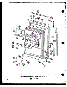 Refrigerator Door Assy 23 Cu. Ft. (Td23b-C / P73500-9Wc) (Td23b / P73500-9W) (Td23b-A / P73500-9Wa) (Td23b-L / P73500-9Wl) (Td23b-G / P73500-9Wg) parts for Amana Top-Mount Refrigerator TR20B-P73500-8W from AppliancePartsPros.com