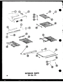 Interior Parts 23 Cu. Ft. (Td23b-C / P73500-9Wc) (Td23b / P73500-9W) (Td23b-A / P73500-9Wa) (Td23b-L / P73500-9Wl) (Td23b-G / P73500-9Wg) parts for Amana Top-Mount Refrigerator TR20B-P73500-8W from AppliancePartsPros.com