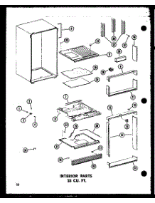 Interior Parts 23 Cu. Ft. (Td23b-C / P73500-9Wc) (Td23b / P73500-9W) (Td23b-A / P73500-9Wa) (Td23b-L / P73500-9Wl) (Td23b-G / P73500-9Wg) parts for Amana Top-Mount Refrigerator TR20B-P73500-8W from AppliancePartsPros.com