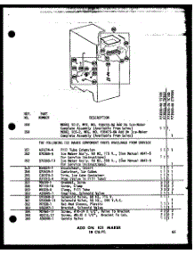 Add On Ice Maker 18 Cu. Ft. (Ts18b-C / P73500-4Wc) (Ts18b / P73500-4W) (Ts18b-A / P73500-4Wa) (Ts18b-L / P73500-4Wl) (Ts18b-G / P73500-4Wg) (Tm18b-C / P73500-5Wc) (Tm18b / P73500-5W) (Tm18b-A / P73500-5Wa) (Tm18b-L / P73500-5Wl) (Tm18b-G / P73500-5Wg) (Etm18n-C / P73500-6Wc) ( parts for Amana Top-Mount Refrigerator TR20B-P73500-8W from AppliancePartsPros.com